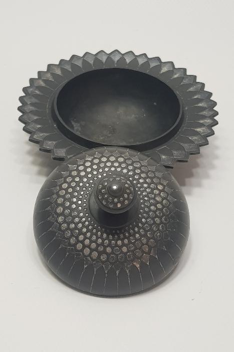 OSMANLI DÖNEMİ ÇOK NADİR AFYON İŞİ GÜMÜŞ KOFGARİ İŞLEMELİ İFTARİYELİK