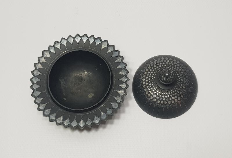 OSMANLI DÖNEMİ ÇOK NADİR AFYON İŞİ GÜMÜŞ KOFGARİ İŞLEMELİ İFTARİYELİK