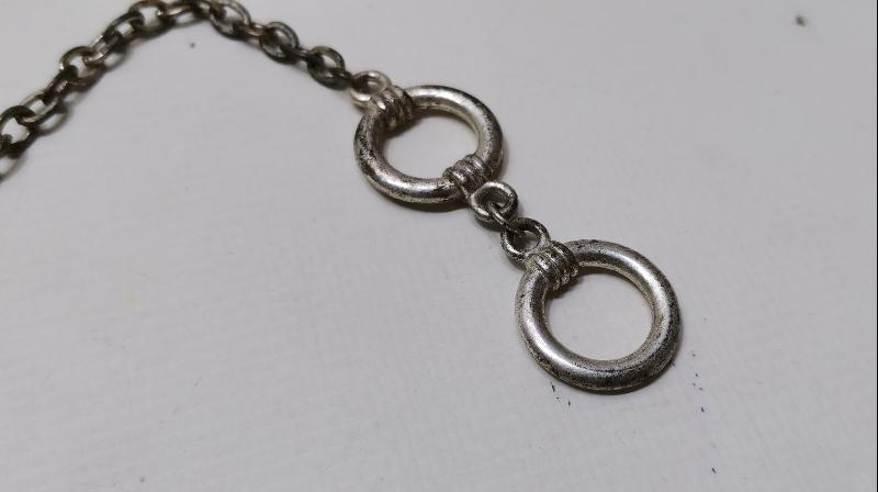 ANTİKA GÜMÜŞ KAPLAMA KÖSTEK ZİNCİRİ