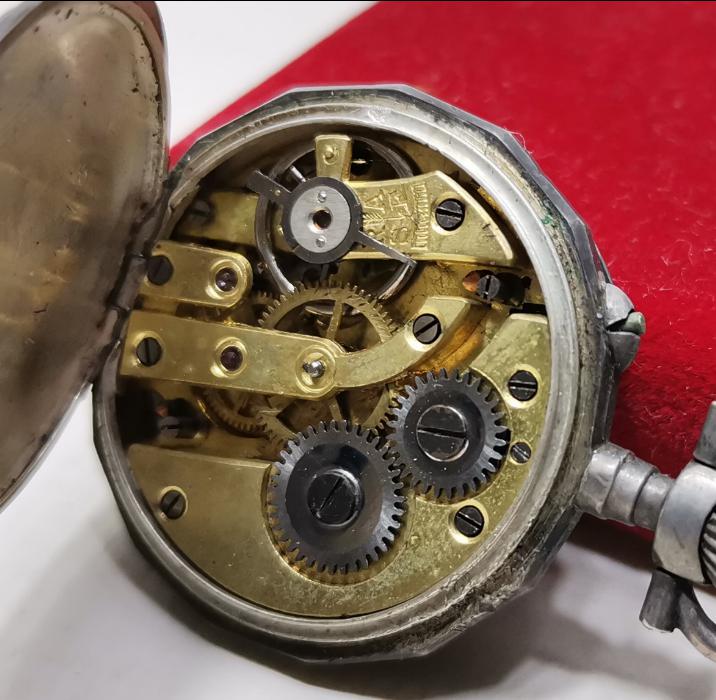 ANTİKA GÜMÜŞ ZENNE CEP SAATİ