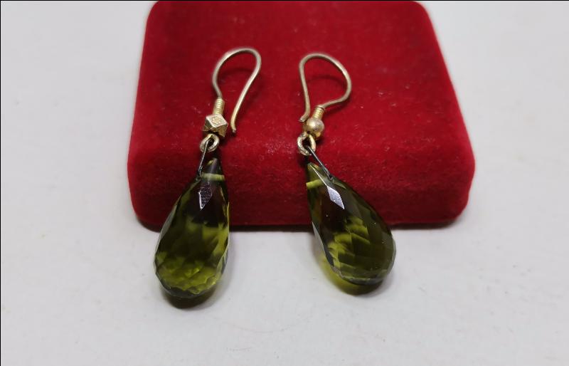 ANTİKA PERİDOT TAŞLI KÜPE