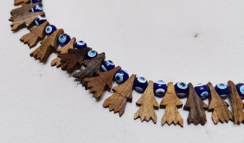 ÇİTLEMBİK AĞACINDAN YAPILMIŞ NAZARLIK KOLYE