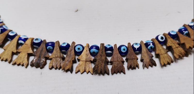 ÇİTLEMBİK AĞACINDAN YAPILMIŞ NAZARLIK KOLYE