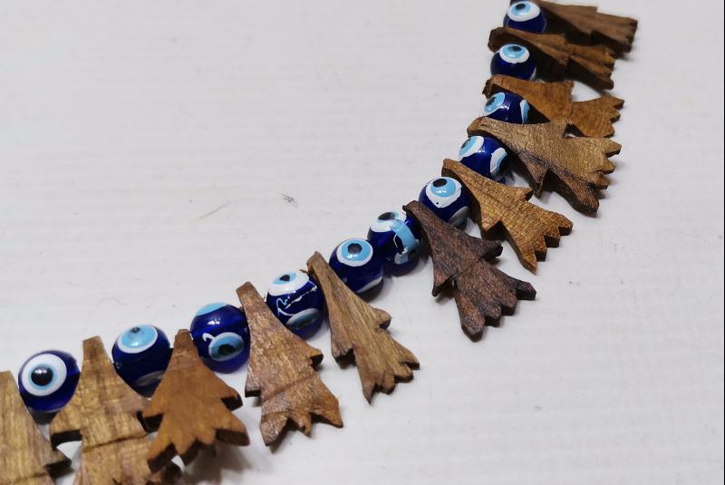 ÇİTLEMBİK AĞACINDAN YAPILMIŞ NAZARLIK KOLYE