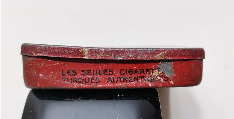 CONSTANTINOPLE - OSMANLICA VE FRANSIZCA YAZILI TENEKE SİGARA KUTUSU