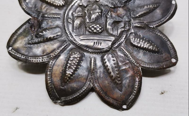 OSMANLI DÖNEMİ CAMİ VE MEDRESE RESİMLİ GÜMÜŞ DERVİŞ PAZUBENDİ