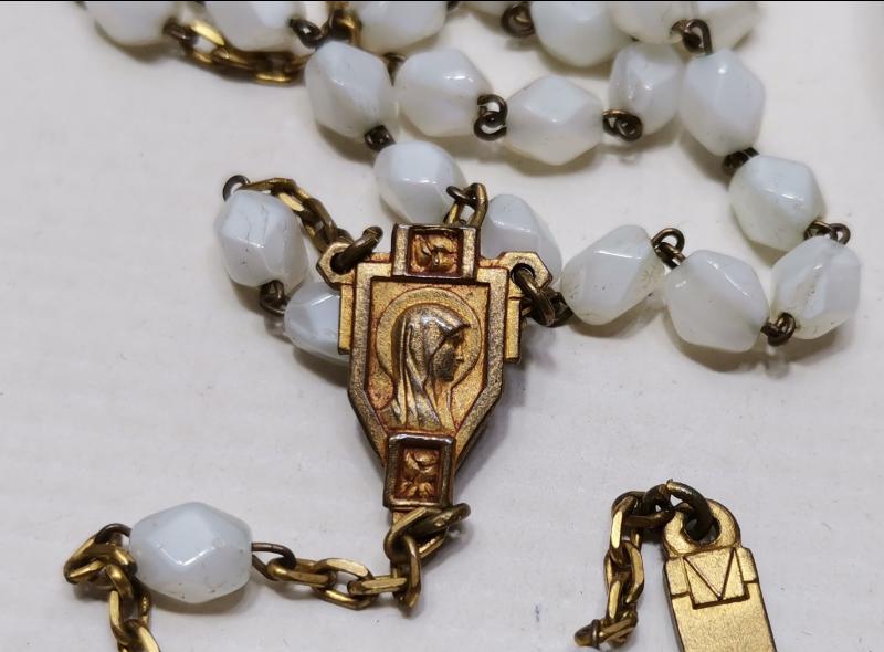 OSMANLI DÖNEMİ ORJİNAL DERİ KILIFINDA OPAL PAPAZ TESPİHİ