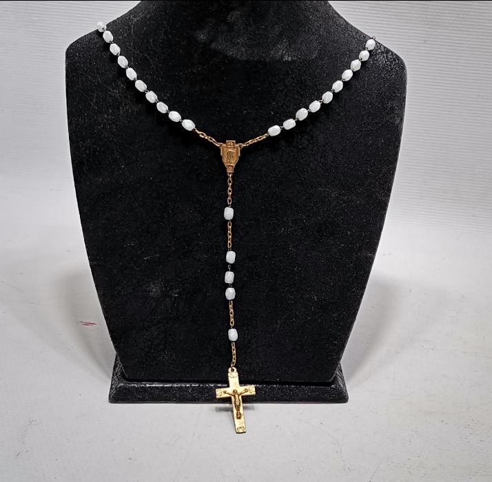 OSMANLI DÖNEMİ ORJİNAL DERİ KILIFINDA OPAL PAPAZ TESPİHİ