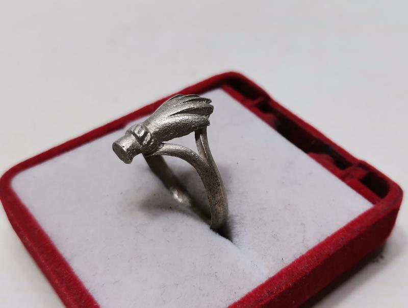 OSMANLI DÖNEMİ RUM İŞİ EL FORMLU GÜMÜŞ YÜZÜK