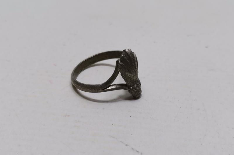 OSMANLI DÖNEMİ RUM İŞİ EL FORMLU GÜMÜŞ YÜZÜK