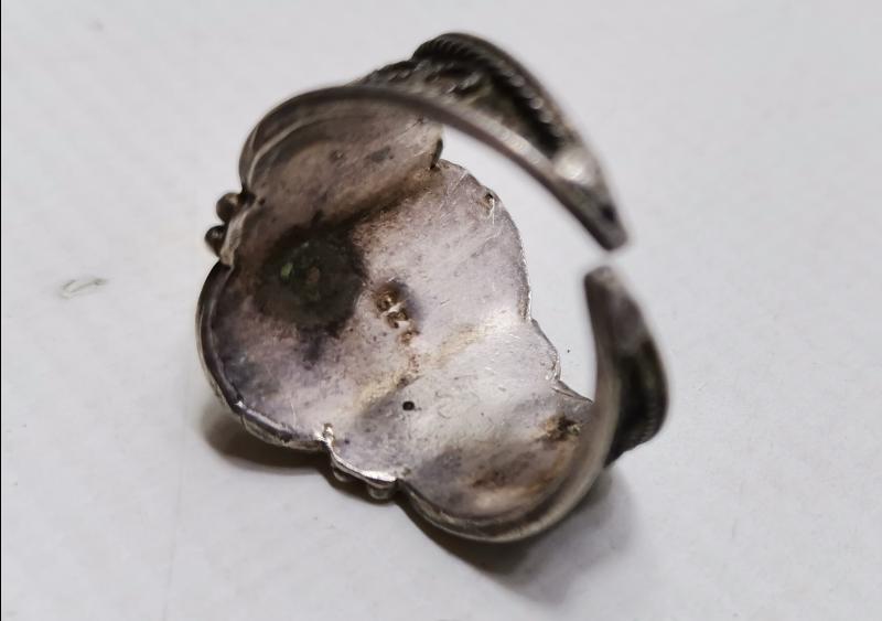 TÜRKUAZ TAŞLI OTANTİK GÜMÜŞ YÜZÜK