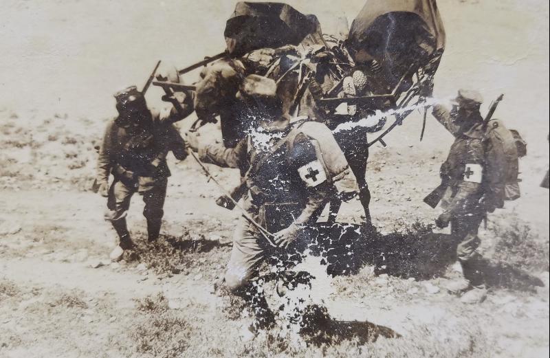 1. DÜNYA SAVAŞI ALMAN MÜTTEFİK SIHHİYE ASKERLERİ ORJİNAL FOTOĞRAF