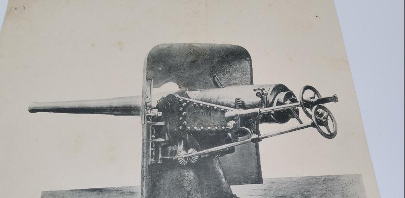 1. DÜNYA SAVAŞI DÖNEMİ OSMANLICA AĞIR SİLAH TANITIMI GRAVÜRÜ