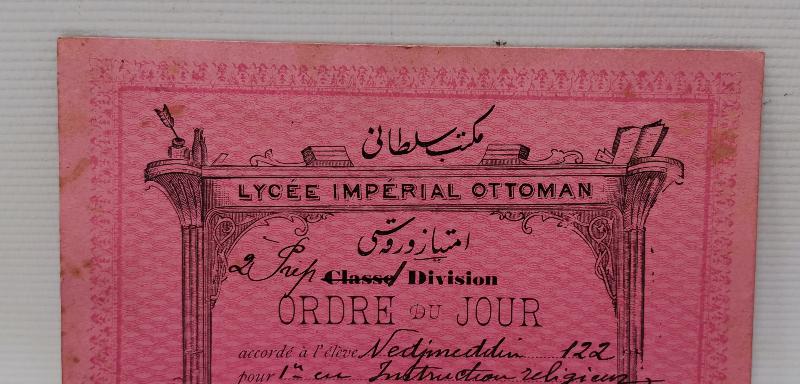 1902 TARİHLİ GALATASARAY LİSESİ İMTİYAZ BELGESİ