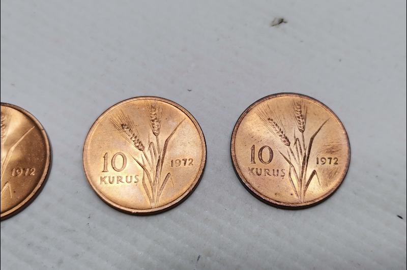 1972 TARİHLİ BAKIR 10 KURUŞ HATIRA PARA LOTU