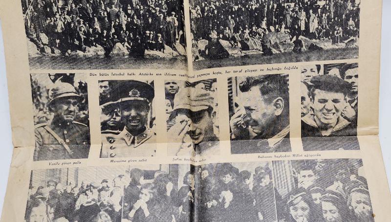 20 KASIM 1938 TARİHLİ ATATÜRK'ÜN VEFAT VE YAS HABERLERİ KONULU TAN GAZETESİ