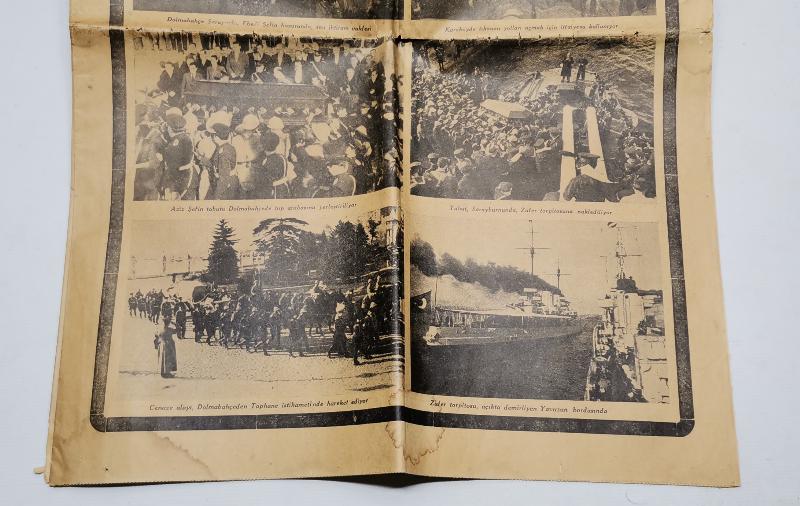 20 KASIM 1938 TARİHLİ ATATÜRK'ÜN VEFAT VE YAS HABERLERİ KONULU TAN GAZETESİ