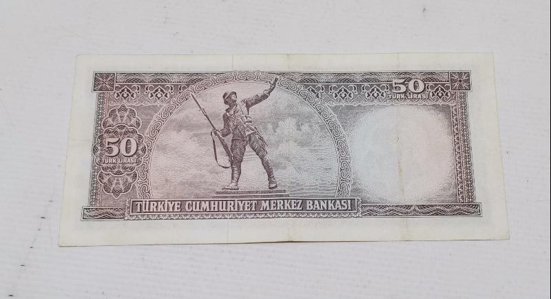 5. EMİSYON MEŞHUR ASKERLİ 50 LİRA