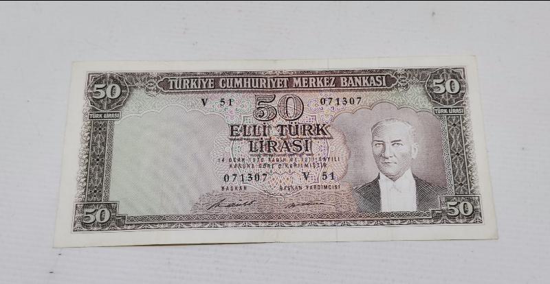 5. EMİSYON MEŞHUR ASKERLİ 50 LİRA