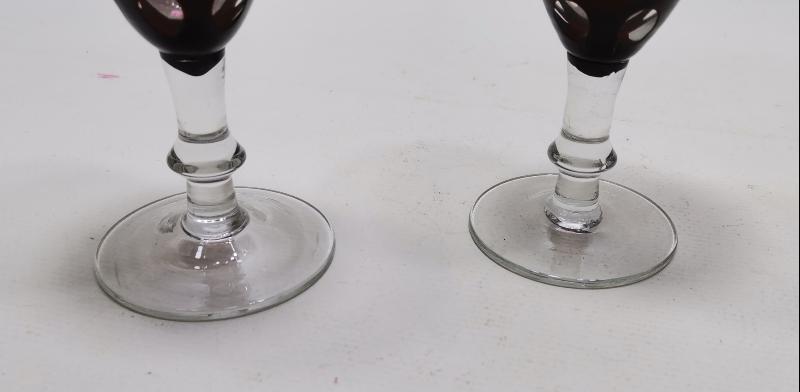 ANTİKA ÇEKOSLOVAK KRİSTAL BOHEM BİR ÇİFT KADEH