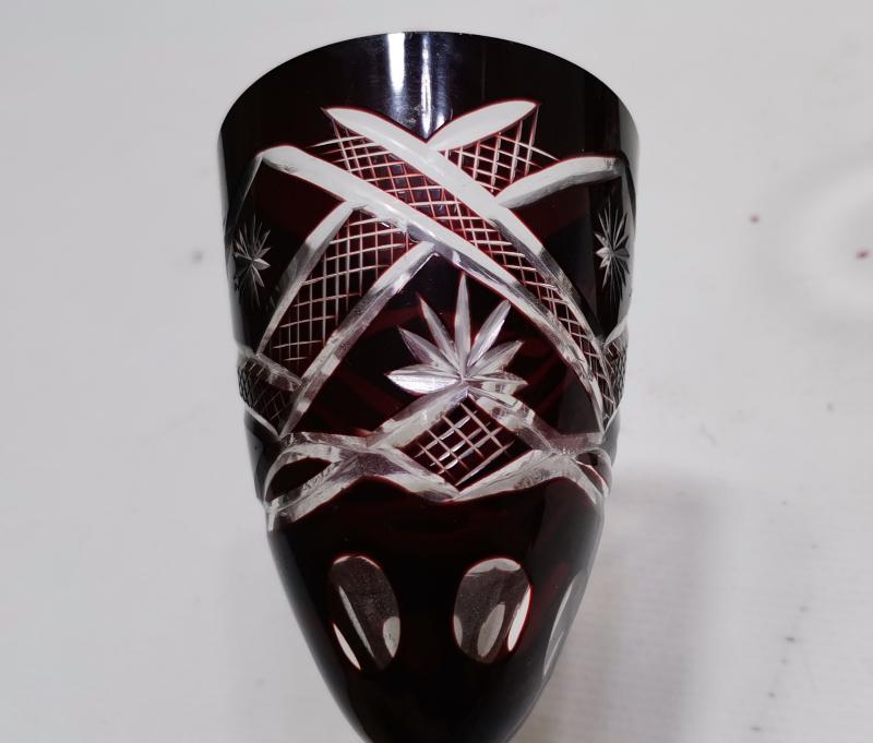 ANTİKA ÇEKOSLOVAK KRİSTAL BOHEM BİR ÇİFT KADEH