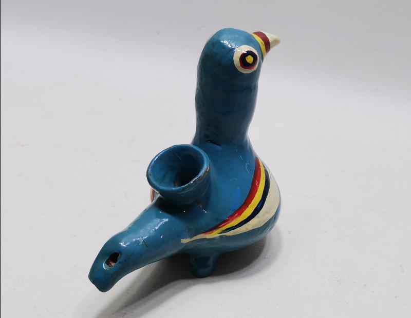ANTİKA EYÜP İŞİ KUŞ FORMLU OYUNCAK SERAMİK DÜDÜK