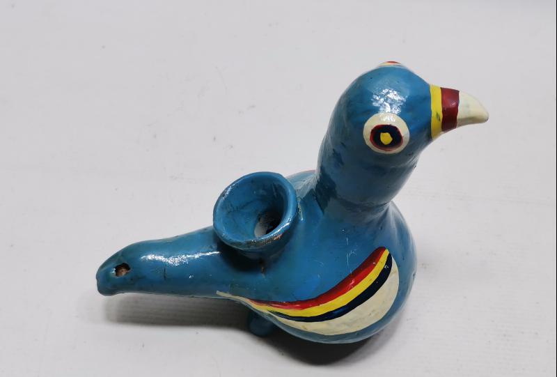 ANTİKA EYÜP İŞİ KUŞ FORMLU OYUNCAK SERAMİK DÜDÜK