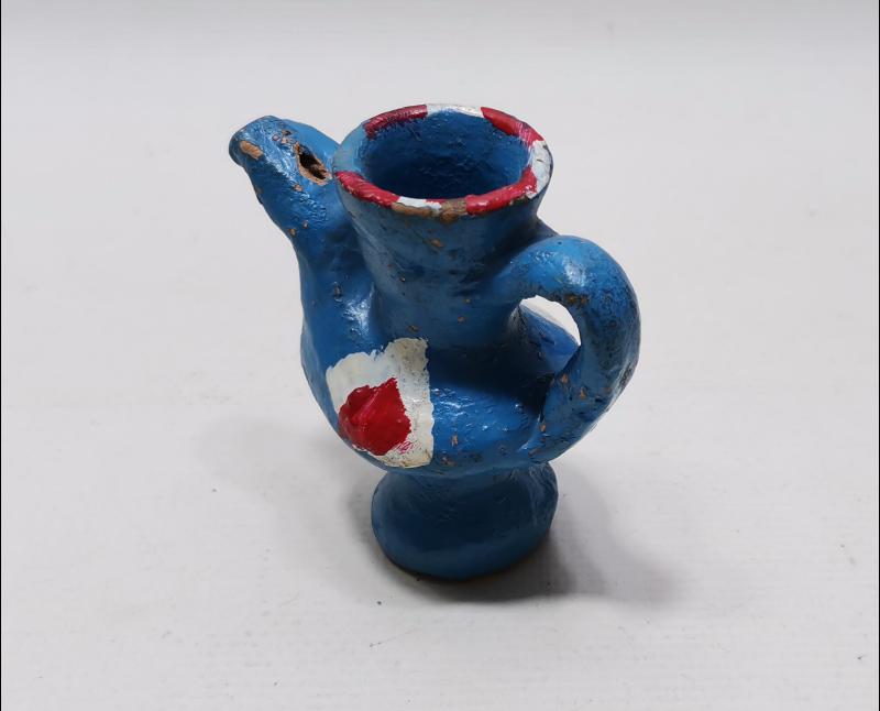 ANTİKA OYUNCAK: EL BOYAMA SERAMİK TESTİ DÜDÜK