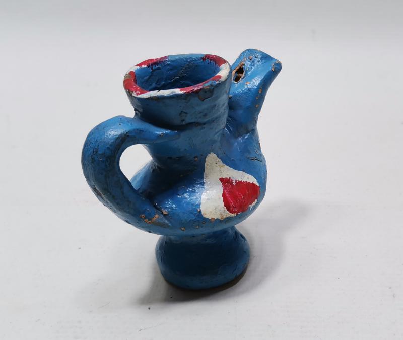 ANTİKA OYUNCAK: EL BOYAMA SERAMİK TESTİ DÜDÜK