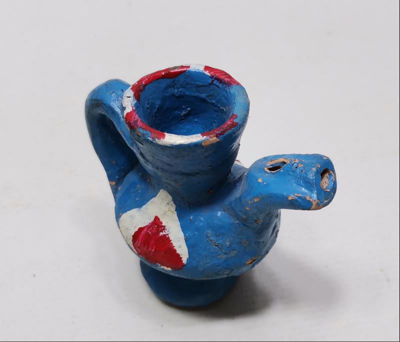 ANTİKA OYUNCAK: EL BOYAMA SERAMİK TESTİ DÜDÜK