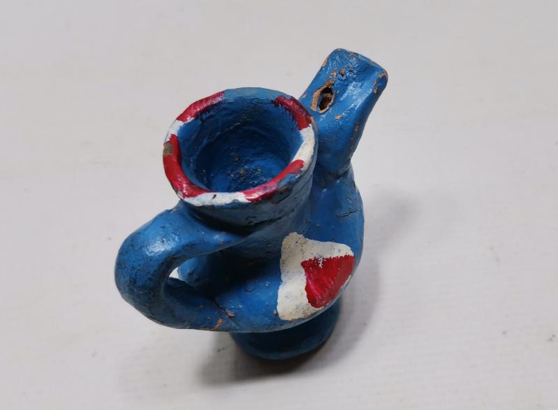 ANTİKA OYUNCAK: EL BOYAMA SERAMİK TESTİ DÜDÜK