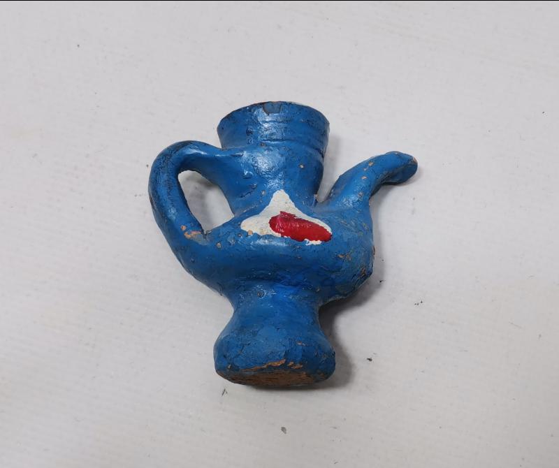 ANTİKA OYUNCAK: EL BOYAMA SERAMİK TESTİ DÜDÜK