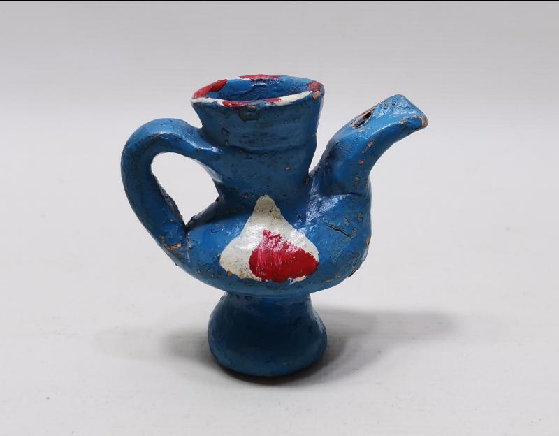 ANTİKA OYUNCAK: EL BOYAMA SERAMİK TESTİ DÜDÜK