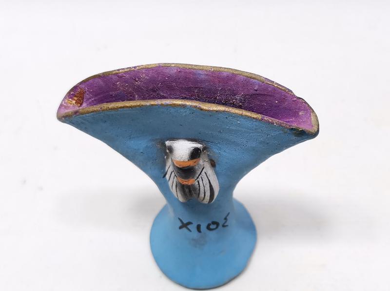 ANTİKA SAKIZ ADASI İŞİ FARKLI FORMDA SERAMİK VAZO