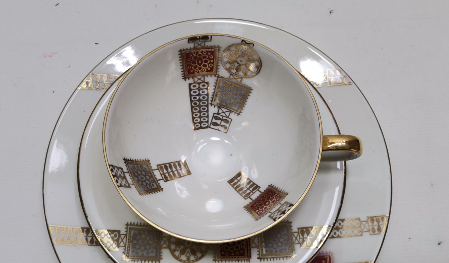 BAVARIA MARKA ANTİKA TRİO ÇAY TAKIMI