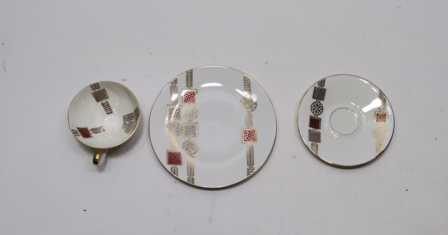 BAVARIA MARKA ANTİKA TRİO ÇAY TAKIMI