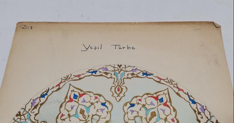 BURSA YEŞİL TÜRBE ÇİNİLERİ V. GÖNÜLAL İMZALI RESİM