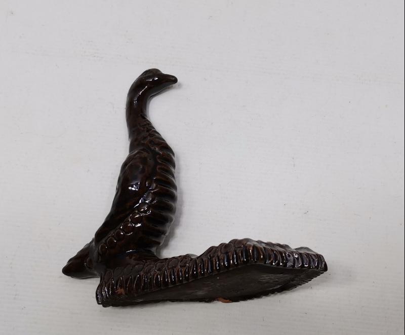 ÇOK NADİR KAZ BİBLOLU KÜTAHYA SERAMİK KÜL TABLASI