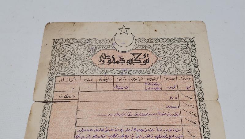 CUMHURİYET İLK DÖNEM OSMANLICA BOLU GEREDE İLÇESİ TAPU SENEDİ