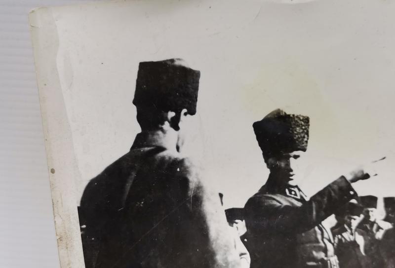 CUMHURİYET İLK YILLAR MUSTAFA KEMAL ATATÜRK ORDU TEFTİŞİNDE ORJİNAL FOTOĞRAF
