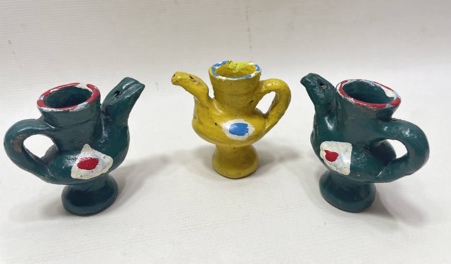 EL BOYAMA ANTİKA OYUNCAK TOPRAK DÜDÜK LOTU