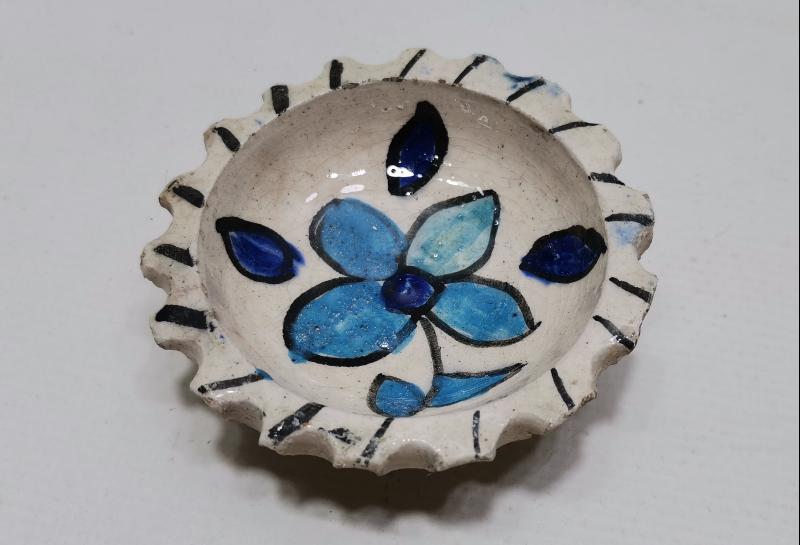 İKİ ADET KÜTAHYA SERAMİK ÇEREZLİK