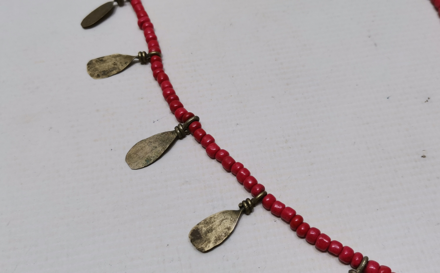 MERCAN TAŞLI ANTİKA GERDANLIK