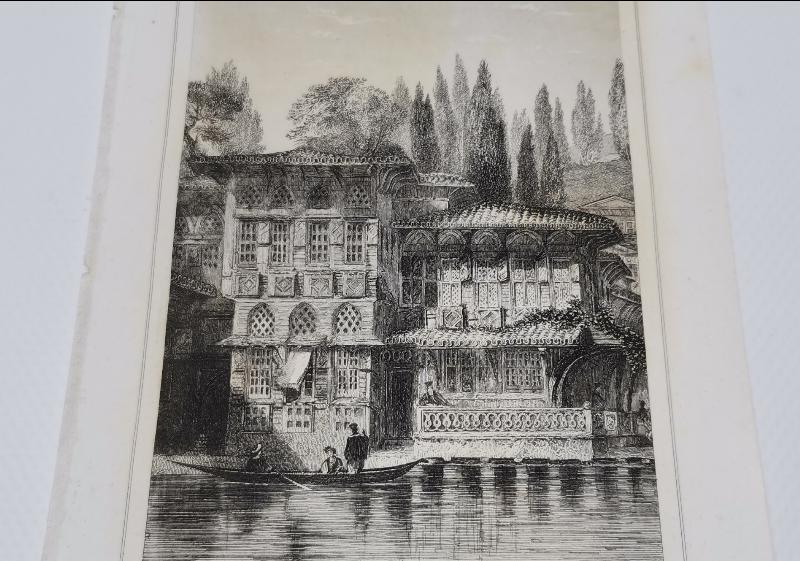 OSMANLI DÖNEMİ İSTANBUL YENİKÖY'DE BİR YALI GRAVÜRÜ