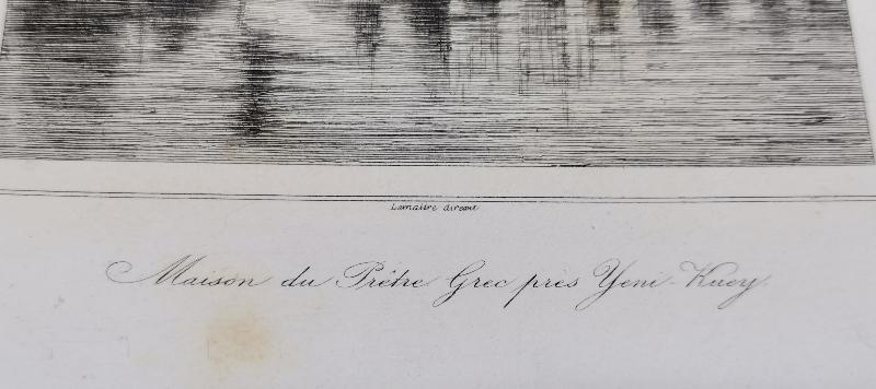 OSMANLI DÖNEMİ İSTANBUL YENİKÖY'DE BİR YALI GRAVÜRÜ