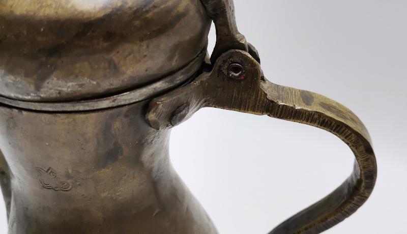 OSMANLI DÖNEMİ KAPAK TUTAMACI SİKKE FORMLU TEKKE İŞİ KAHVEDAN