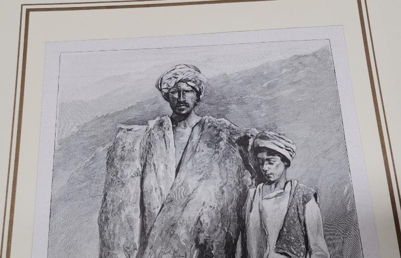 OSMANLI DÖNEMİ KÜRT BABA VE OĞLU GRAVÜR