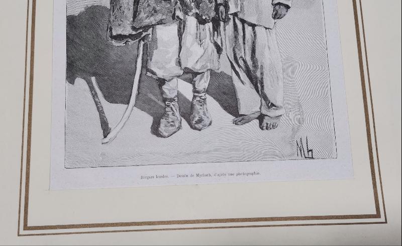 OSMANLI DÖNEMİ KÜRT BABA VE OĞLU GRAVÜR