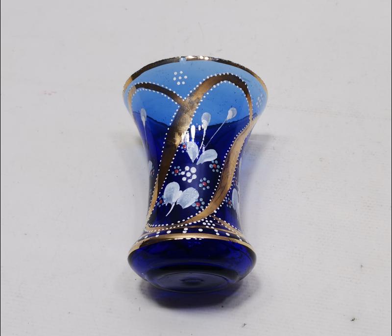 OSMANLI DÖNEMİ MİNELİ VE ALTIN YALDIZLI NADİR FORMDA KAŞIKLIK