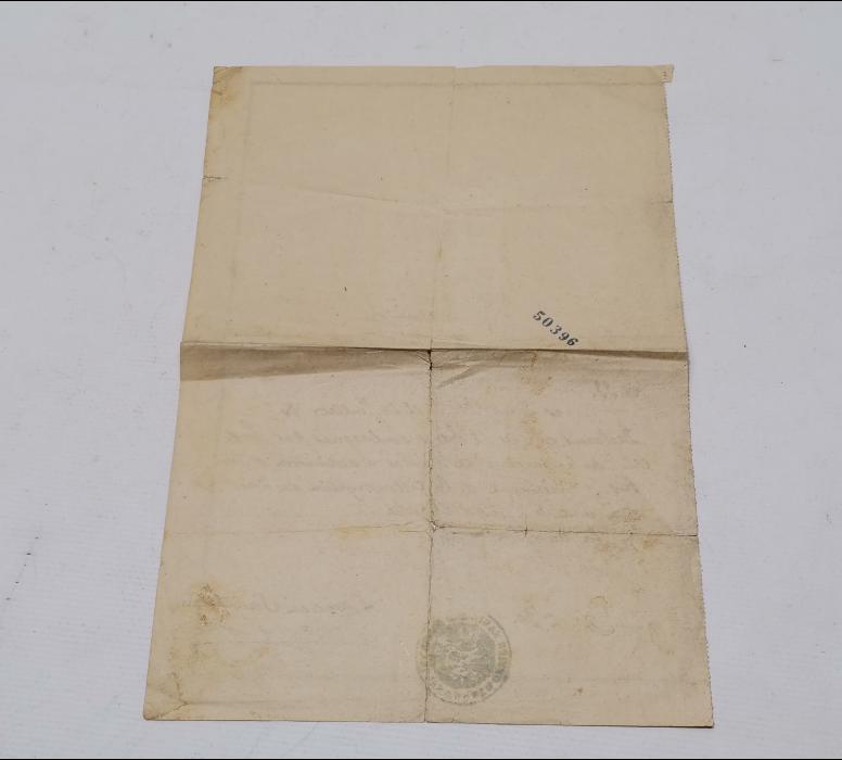 OSMANLICA VE FRANSIZCA ÇOK NADİR ÇANAKKALE HUDUT VE SAHİLLER SAĞLIK GENEL MÜDÜRLÜĞÜ ŞEHADETNAMESİ